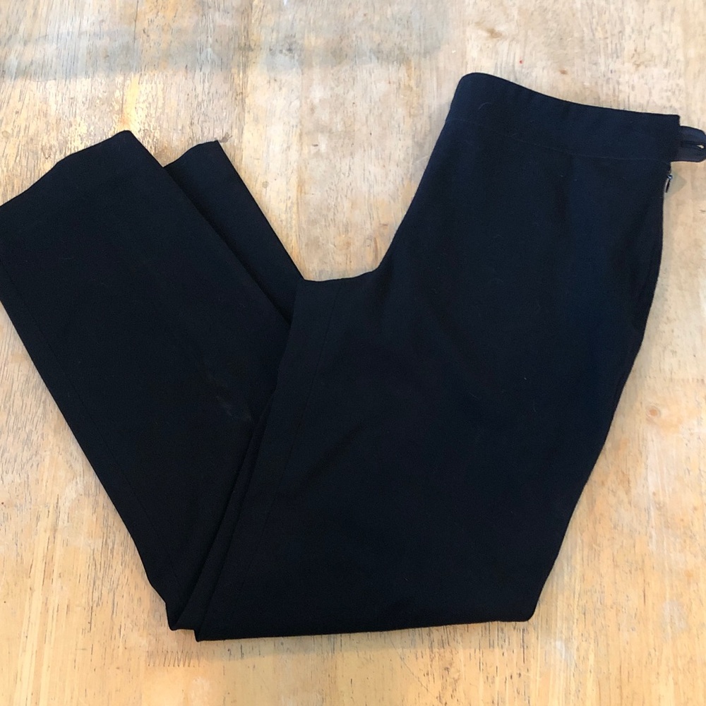 Talbots heritage black side zip straight leg pants